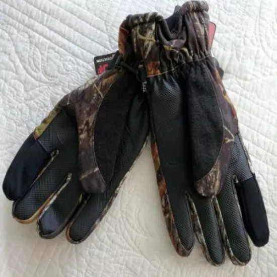 NEW Hot Shot Heat Factor X3 Mossy Oak Gloves OdorX Thinsulate Rubber Palm M L XL