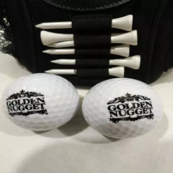 GOLDEN NUGGET MINI BAG GOLF 07805-0467 Logo Golf Balls And Bag NEW