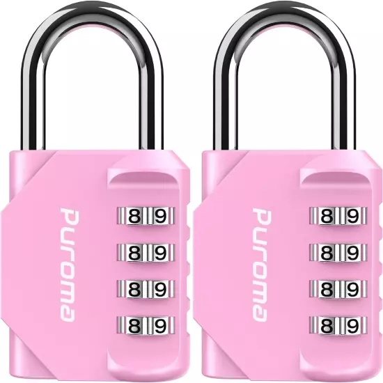 Puroma 1 Pack Combination Lock 4 Digit Locker Lock Outdoor Waterproof Padlock fo