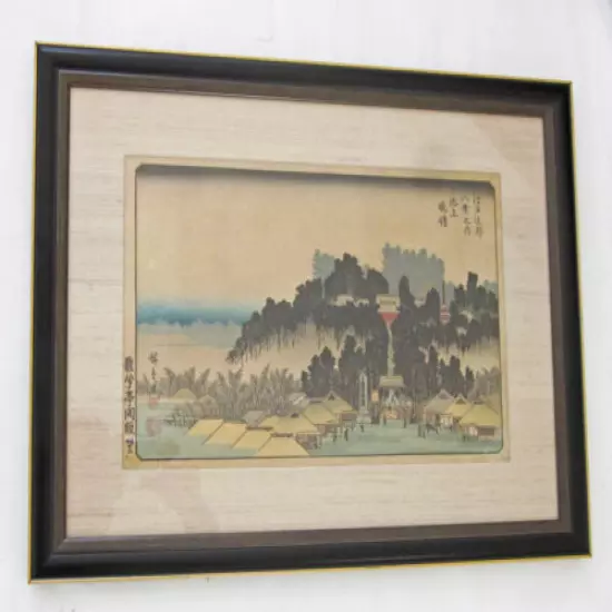 Ikegami No Bansho, (Evening Bell ), Woodblock print, by Hiroshige circa 1850