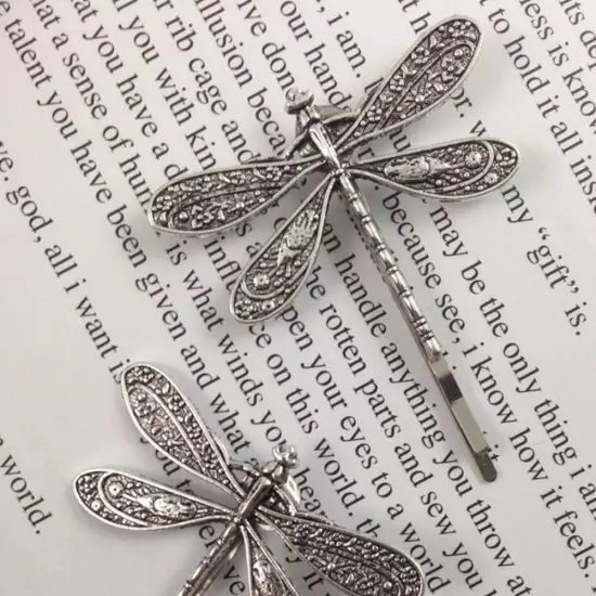 Dragonfly Shape Women Metal Hair Clips Barrette Slide Grips Hairpin Clip X9P4