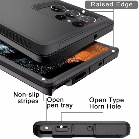 Heavy Duty Shockproof Case For Samsung Galaxy S24 S23 S22 Plus Ultra + Belt Clip