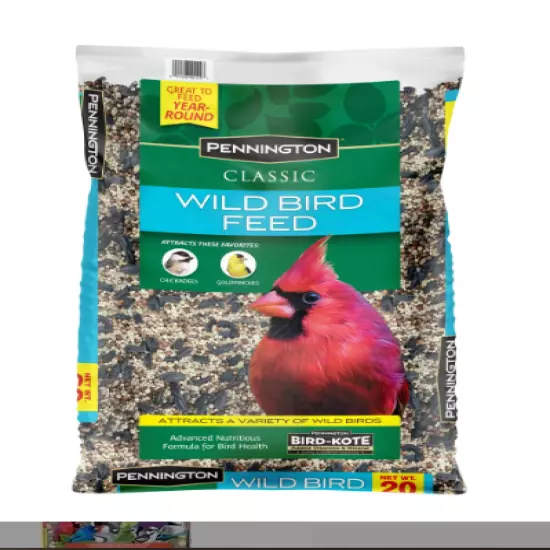 Pennington Classic Wild Bird Feed and Seed, 20 lb. Bag, Dry, 1 Pack