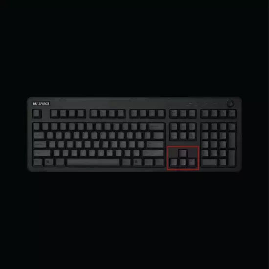 Topre REALFORCE R3/R3S US/JP Black Keycaps (4 keys) Directional - Top Print Only