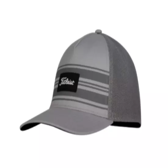 Titleist Golf Surf Stripe Monterey Fitted Hat/Cap Hthr Grey/Charcoal SIZE: S/M