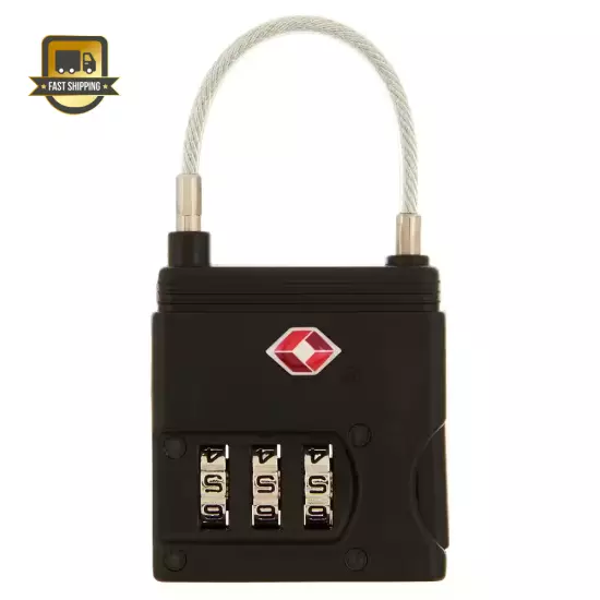 25 Mm Combination TSA Lock with Cable