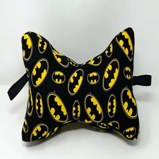 Batman Print Relaxing Neck And Head Support Pillow Made in USA 100% Cotton New