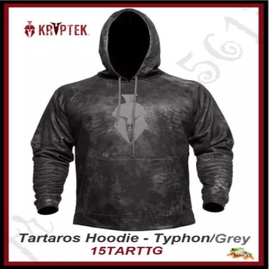 KRYPTEK Tartaros Hoodie - Typhon/Grey Tartaros Hooded Sweatshirt - 15TARTTG