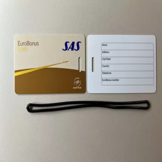 New - Scandinavian Airlines (SAS) - SkyTeam Elite Plus - Luggage Bag Tag