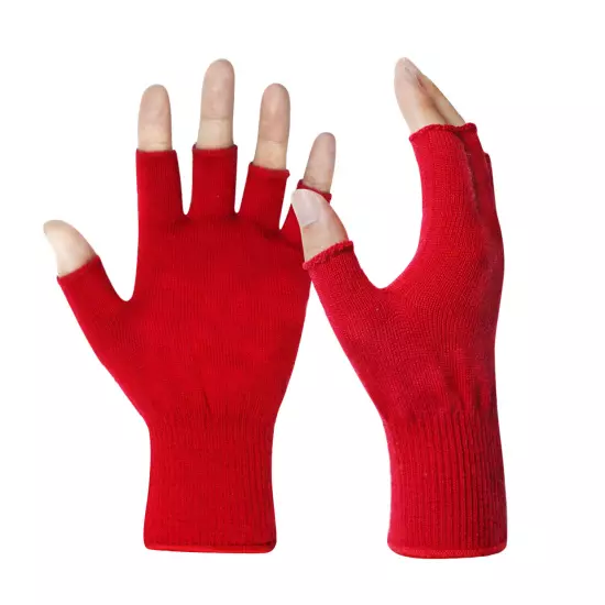 EvridWear Men Women Merino Wool Knit Liner Gloves Finger/Fingerless/Touchscreen