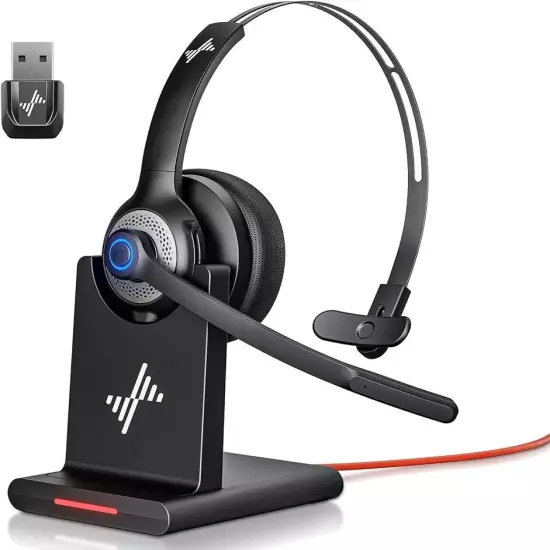 Bluetooth Headset - Wireless Headset with Noise Cancelling Microphone, V5.2...