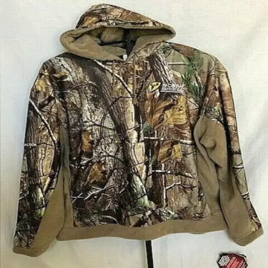 Scent Shield Realtree AP or Mossy Oak Camo Fleece Hoodie Turkey Hunting NWT