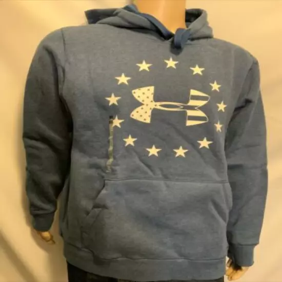 Under Armour BFL Freedom Rival Hoodie Cold Gear 1292732 Blackout Storm Navy Larg