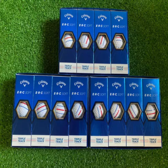 New Callaway 3 Dozen ERC Soft Triple Track 36 Golf Balls Total