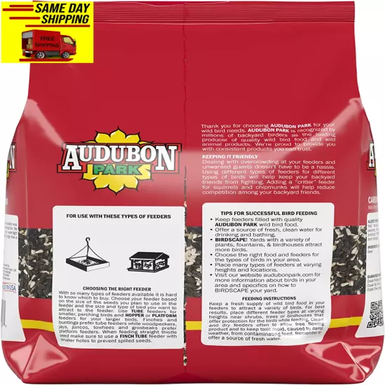 Audubon Park Cardinal Blend Wild Bird Food, Cardinal Bird Seed for outside Feede