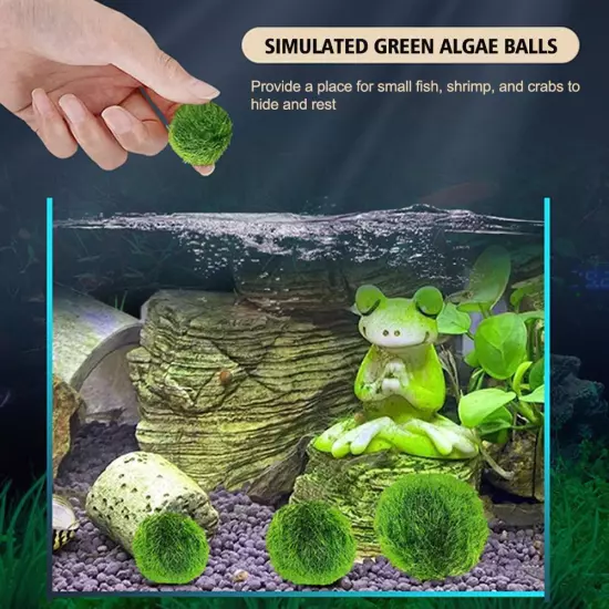 2/3/3.5/4cm Fish Tank Simulated Landscaping Chlorella, 3pcs, Fish Toys Lot E4