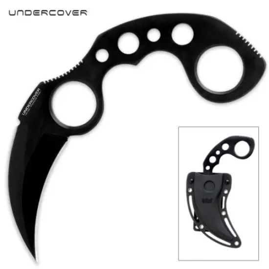 United Cutlery Tactical Combat Fixed Blade Karambit Neck Knife Boot w/ Sheath