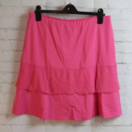 MD ~ NWT ~ BETTE & COURT Women's Tennis Skort Pockets Ruffle A Med Pink Sz XL