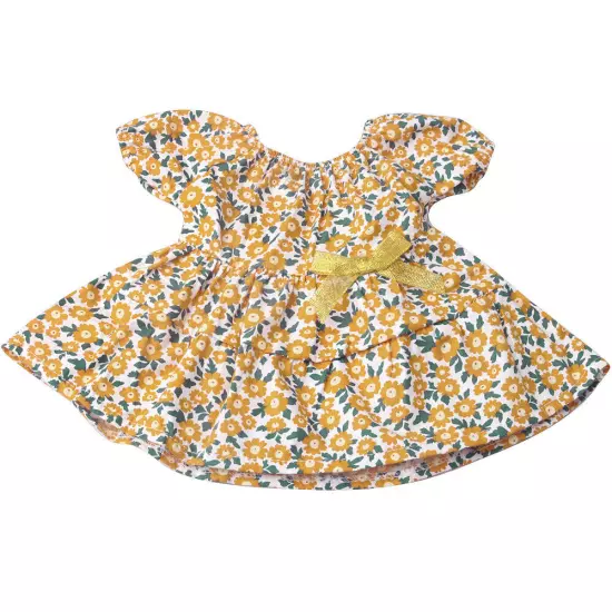 Summer Yellow Print Skirt made for 18'' American girl doll clothes