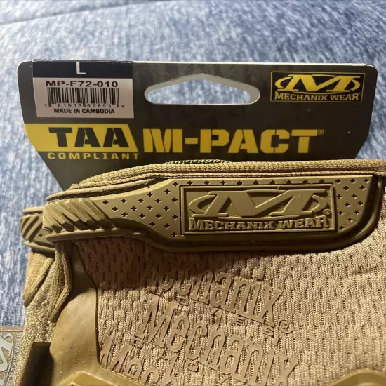 Mechanix Wear M-Pact® Coyote LARGE Impact Resistant Tactical Glove Free Ship NEW