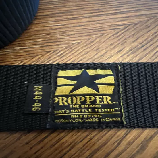 Propper Black Nylon Belt - Men's Size M44-46 New