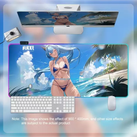 NIKKE Goddess of Victory-Helm RGB Oversized Anime Waifu Mousepad Mouse Desk Mat