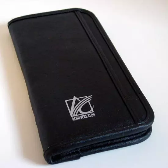 NEW Black Zippered Travel Wallet Passport Automotive Glovebox Document Organizer