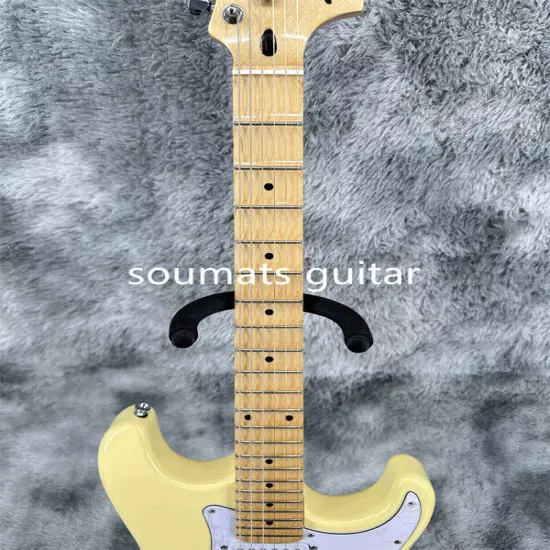 Factory Made ST Cream Electric Guitar 3S Pickup Maple Fretboard Chrome Hardware