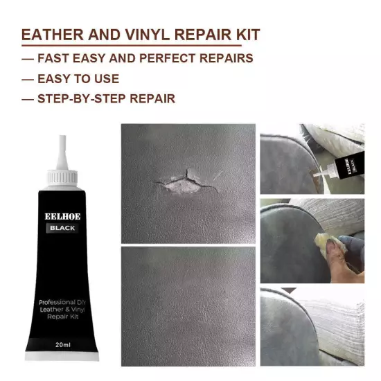 Advanced Leather Repair Kit Filler Vinyl DIY Car Seat Patch Sofa Rip Holes