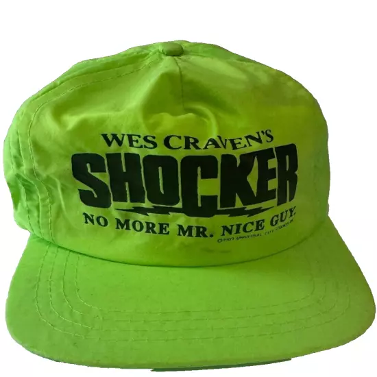 SHOCKER 1989 Wes Craven Movie Promo SnapBack Hat - Original - Vintage