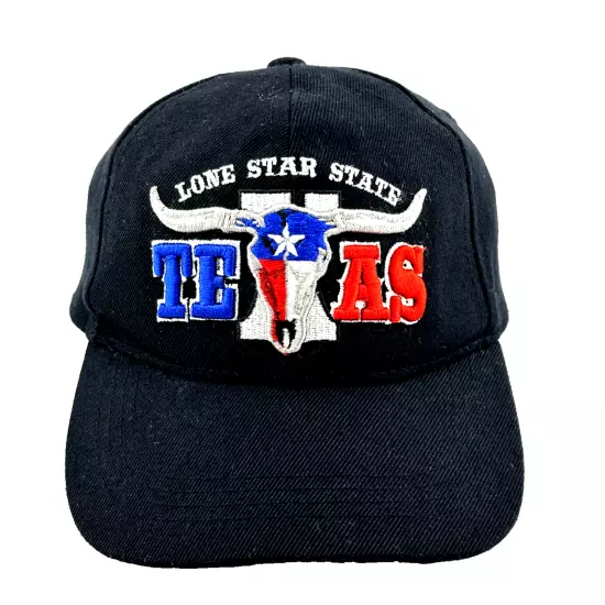 Adult TEXAS LONE STAR STATE CAP Black - OSFM - Adjustable