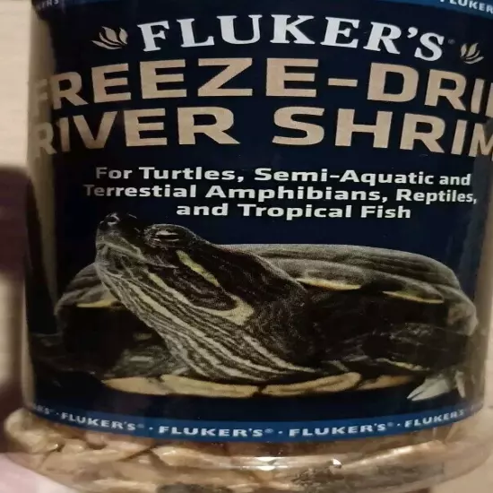 2- Fluker's Freeze-Dried River Shrimp Reptile Food - 1 oz Each