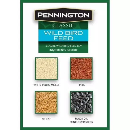 2 Bags Wild Bird Food Seed Mix Birders Blend Bulk 40lb Feed Pennington Classic