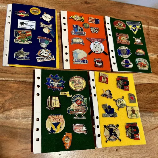 Lot of 43 Rare Little League World Series Cooperstown Baseball Trading Pins 2002