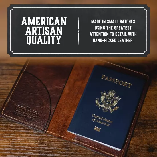 Leather Passport Holder for Men | | 3.5" x 5.5" Field Notes Cover | Tobacco ...