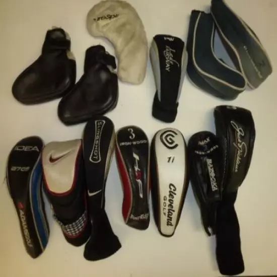 LOT OF (13) OLDER ASSORTED GOLF CLUB HEAD COVERS