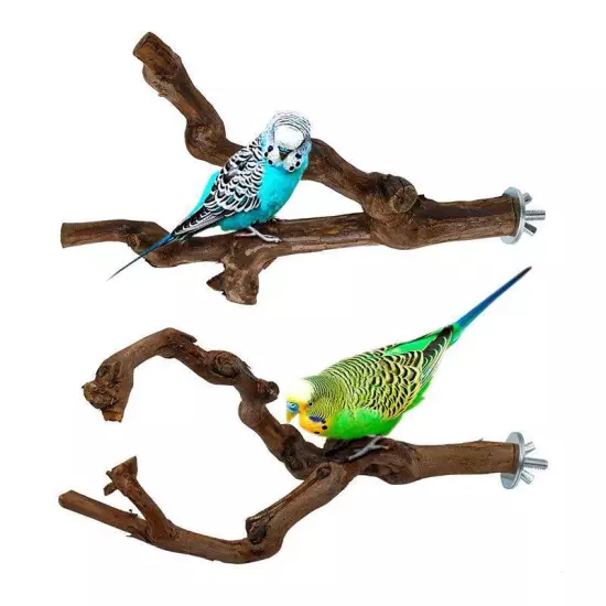 Pet Standing Stick Wild Grape Wood Pole Parrot Parakeet Station Bite Claw Toy