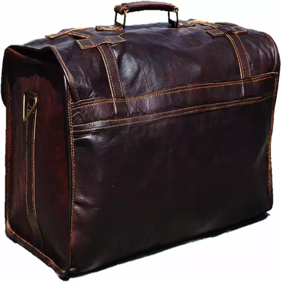 Men's Leather Large Duffle Travel Bag Baggage Luggage Weekender Overnight Bags