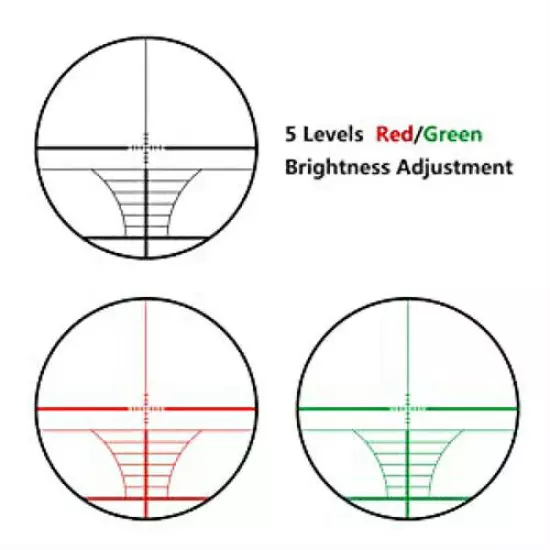 US SELLER 2-7x32 Scope illuminated Green/Red Rangefinder Reticle 