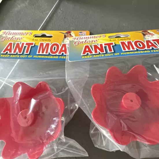 (2) Hummers Galore Hummingbird Feeder Insect Guard, Ant Moat, 6oz Capacity USA