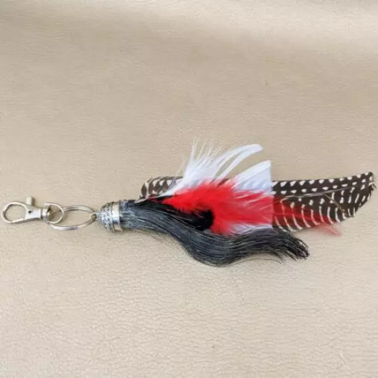 K57e Taxidermy Oddities Curiosities Turkey beard Key chain hook attachment bird