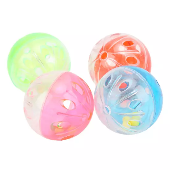 10pcs Bird Toys Ball Colorful Plastic Bird Jingle Balls Cage Accessories