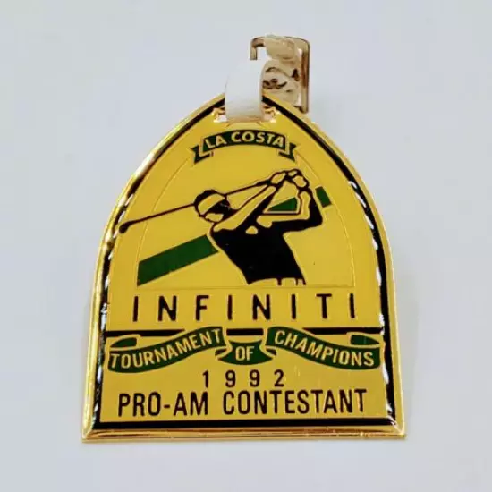 Infinity Tournament of Champions La Costa 1992 Pro-am Contestant Bag Tag. PO