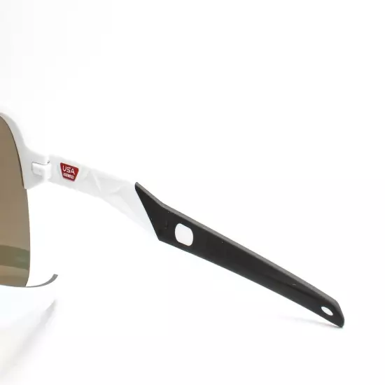 Oakley Sutro Shield Sunglasses OO9463-1839 Matte White Prizm Ruby w/case