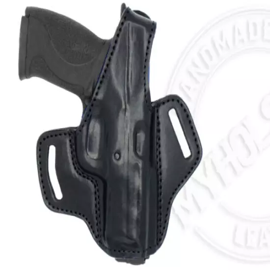 OWB Thumb Break Right Hand Leather Belt Holster Fits Smith & Wesson M&P .45