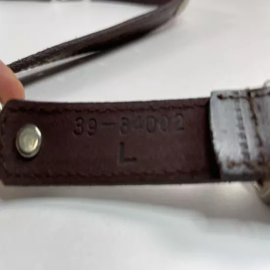 Western Genuine Leather Belt For Women Brown With Silver Details Size Large