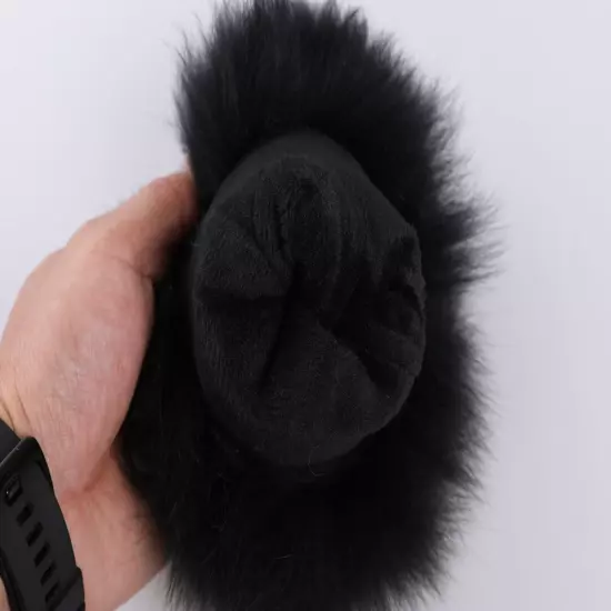 Women Genuine Lambskin Leather Gloves With Real Fox Fur Trim Cuff Winter Warm