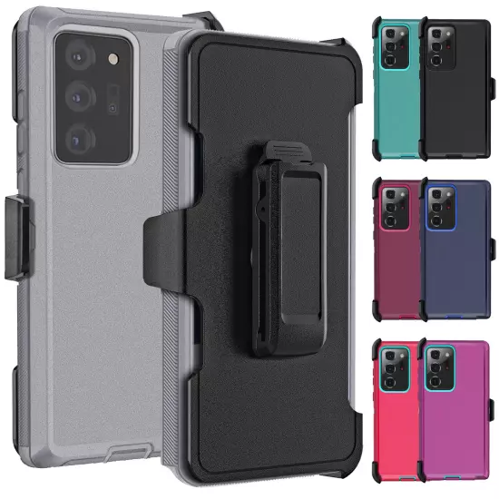 For Samsung Galaxy Note 20/Note 20 Ultra 5G Shockproof Case Cover + Belt Clip