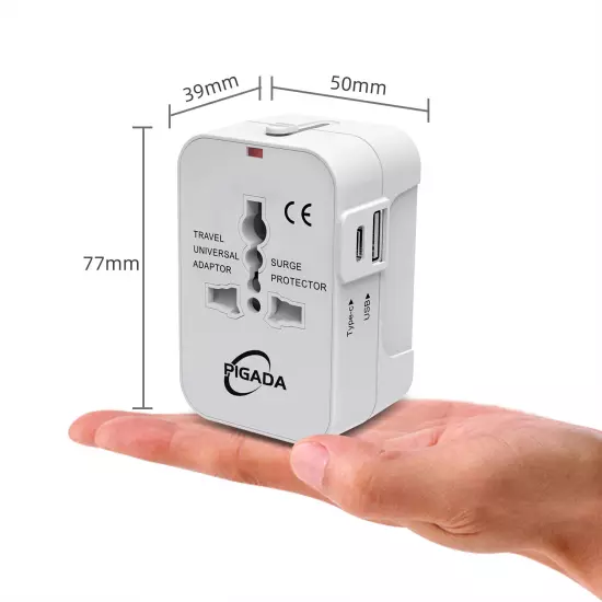 Universal Travel Adapter Power One International Wall Charger AC Plug Adaptor 