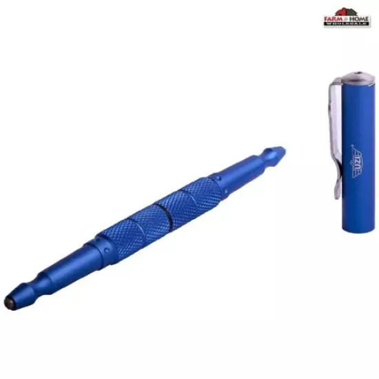 UZI Aircraft Aluminum Glass Breaker Pen Blue ~ New